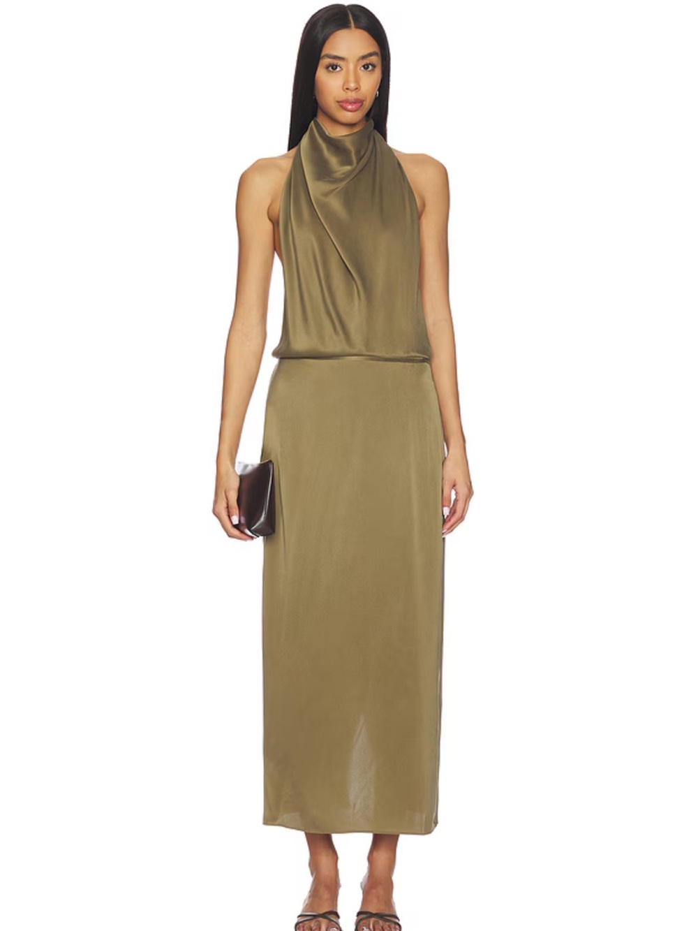 Frida Silk Dress in Olive
EAVES